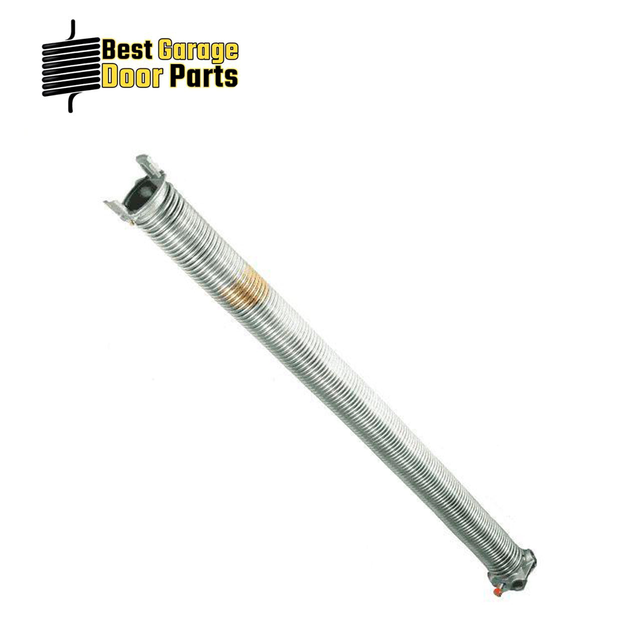 EZ-Set Galvanized Yellow B RW Torsion Spring, .207 Wire x 1.75” ID x 42”  with Cones