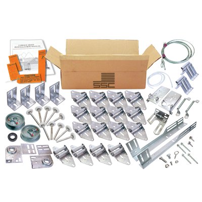 Residential Hardware Box — Garage Double Wide Door Torsion Kit (For 7’ & 8’ High Doors)